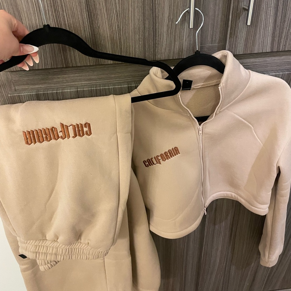 Two piece sweat suit set